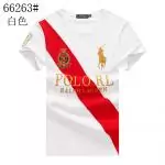 ralph lauren t-shirt with logo big pony stripe r66263 blanc